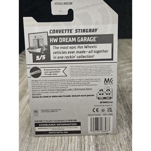 Hot Wheels Corvette Stingray HW Dream Garage Blue Diecast Toy Car 2024 - Picture 4 of 5